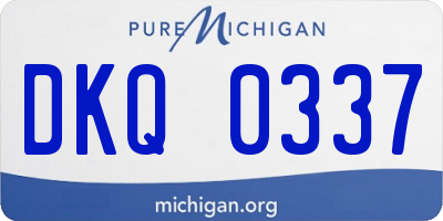 MI license plate DKQ0337
