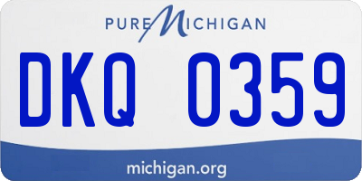 MI license plate DKQ0359