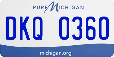 MI license plate DKQ0360