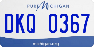 MI license plate DKQ0367