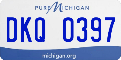 MI license plate DKQ0397