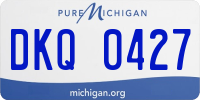 MI license plate DKQ0427