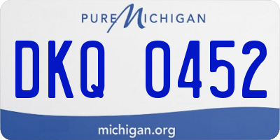 MI license plate DKQ0452