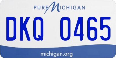 MI license plate DKQ0465