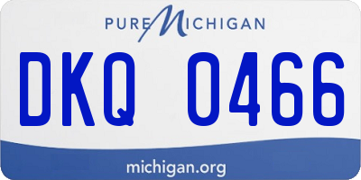 MI license plate DKQ0466