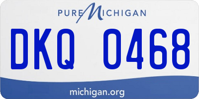 MI license plate DKQ0468