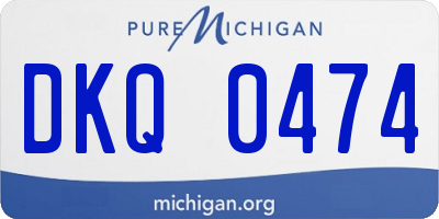 MI license plate DKQ0474