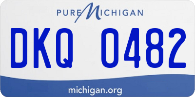 MI license plate DKQ0482