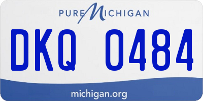 MI license plate DKQ0484