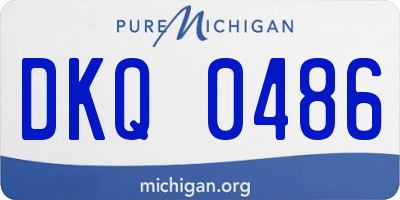MI license plate DKQ0486