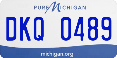 MI license plate DKQ0489