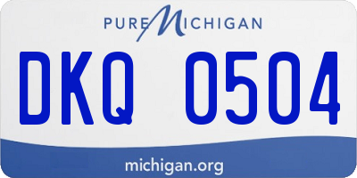 MI license plate DKQ0504