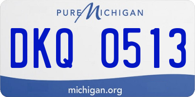 MI license plate DKQ0513