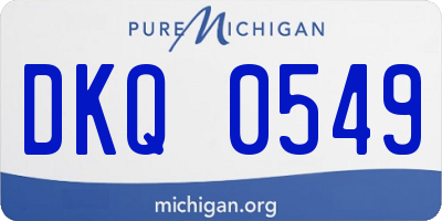 MI license plate DKQ0549