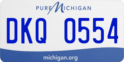 MI license plate DKQ0554
