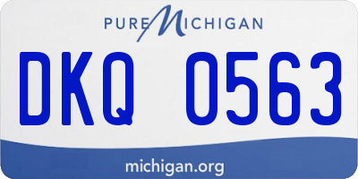 MI license plate DKQ0563