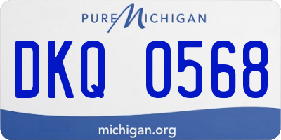 MI license plate DKQ0568