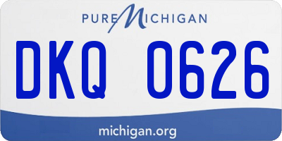 MI license plate DKQ0626