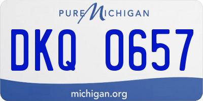 MI license plate DKQ0657