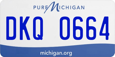 MI license plate DKQ0664
