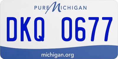MI license plate DKQ0677
