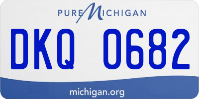 MI license plate DKQ0682