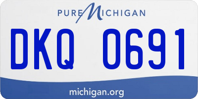 MI license plate DKQ0691
