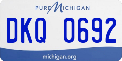 MI license plate DKQ0692