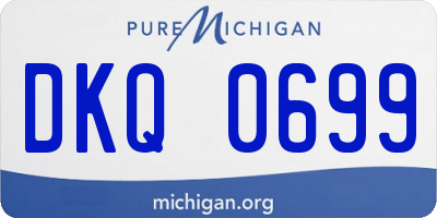 MI license plate DKQ0699
