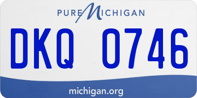 MI license plate DKQ0746