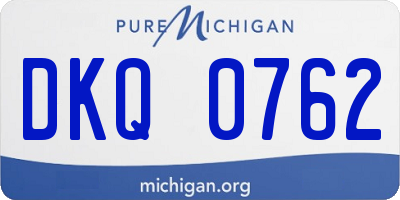 MI license plate DKQ0762