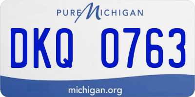 MI license plate DKQ0763