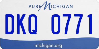 MI license plate DKQ0771