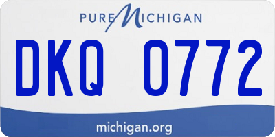 MI license plate DKQ0772