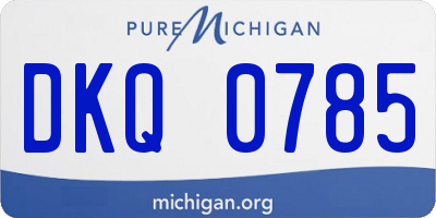 MI license plate DKQ0785