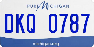 MI license plate DKQ0787