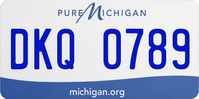 MI license plate DKQ0789