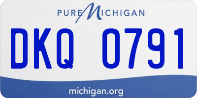MI license plate DKQ0791