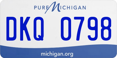 MI license plate DKQ0798