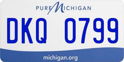MI license plate DKQ0799