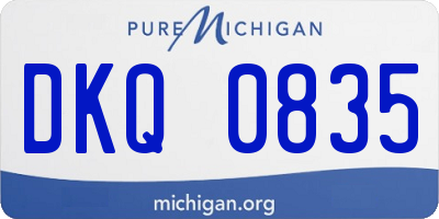 MI license plate DKQ0835