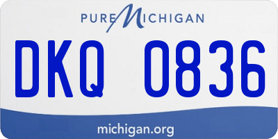 MI license plate DKQ0836