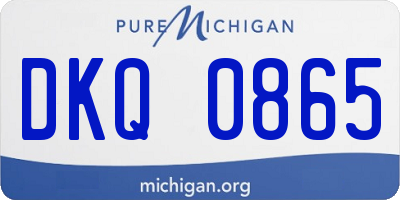 MI license plate DKQ0865