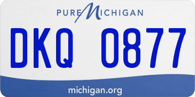 MI license plate DKQ0877