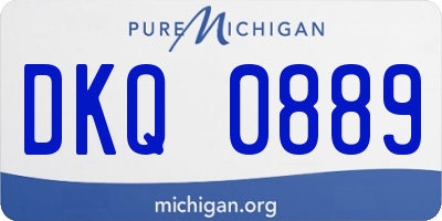 MI license plate DKQ0889