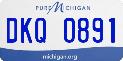 MI license plate DKQ0891