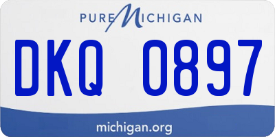MI license plate DKQ0897