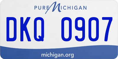 MI license plate DKQ0907