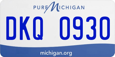 MI license plate DKQ0930