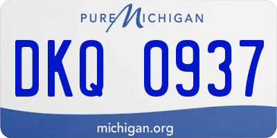 MI license plate DKQ0937